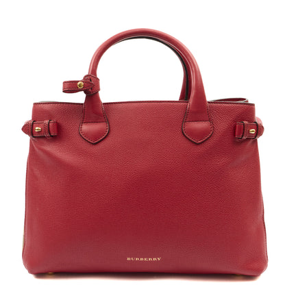 Burberry Tote Banner - Small in Red, Leather — Alternate View 7