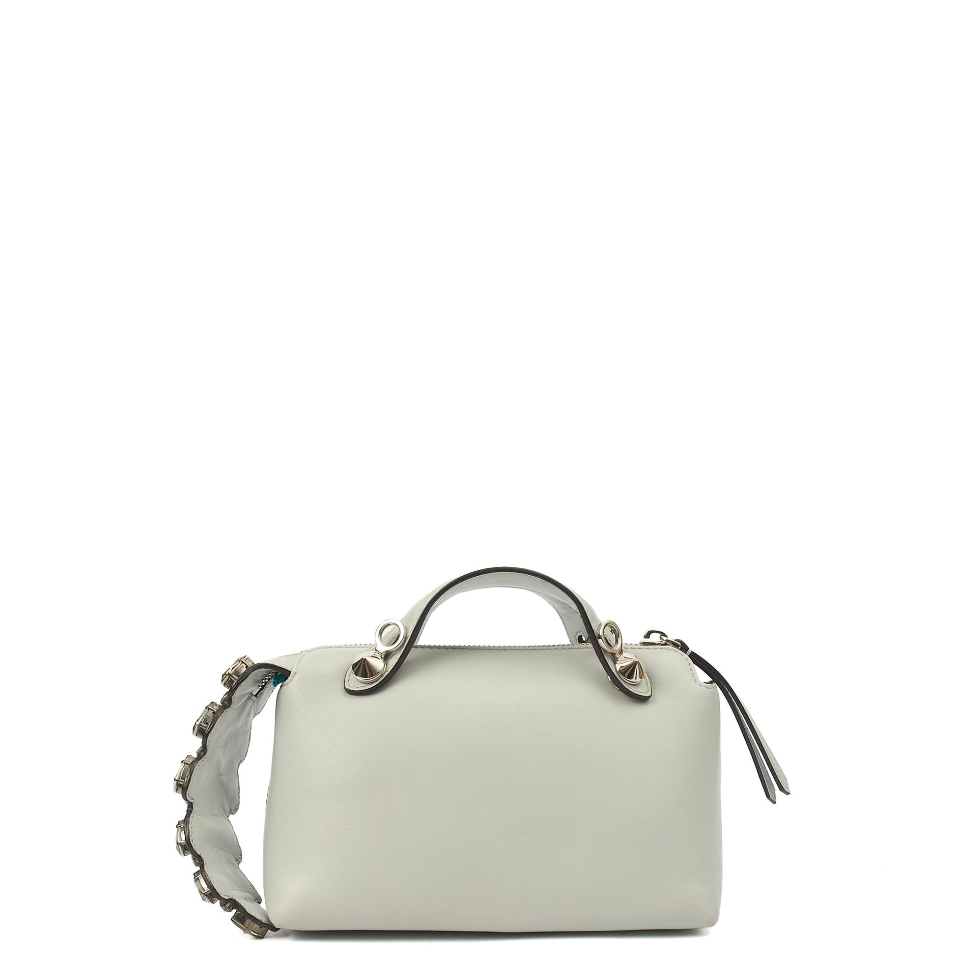 Fendi Cross Body By The Way - Mini in Grey, Leather — Back View