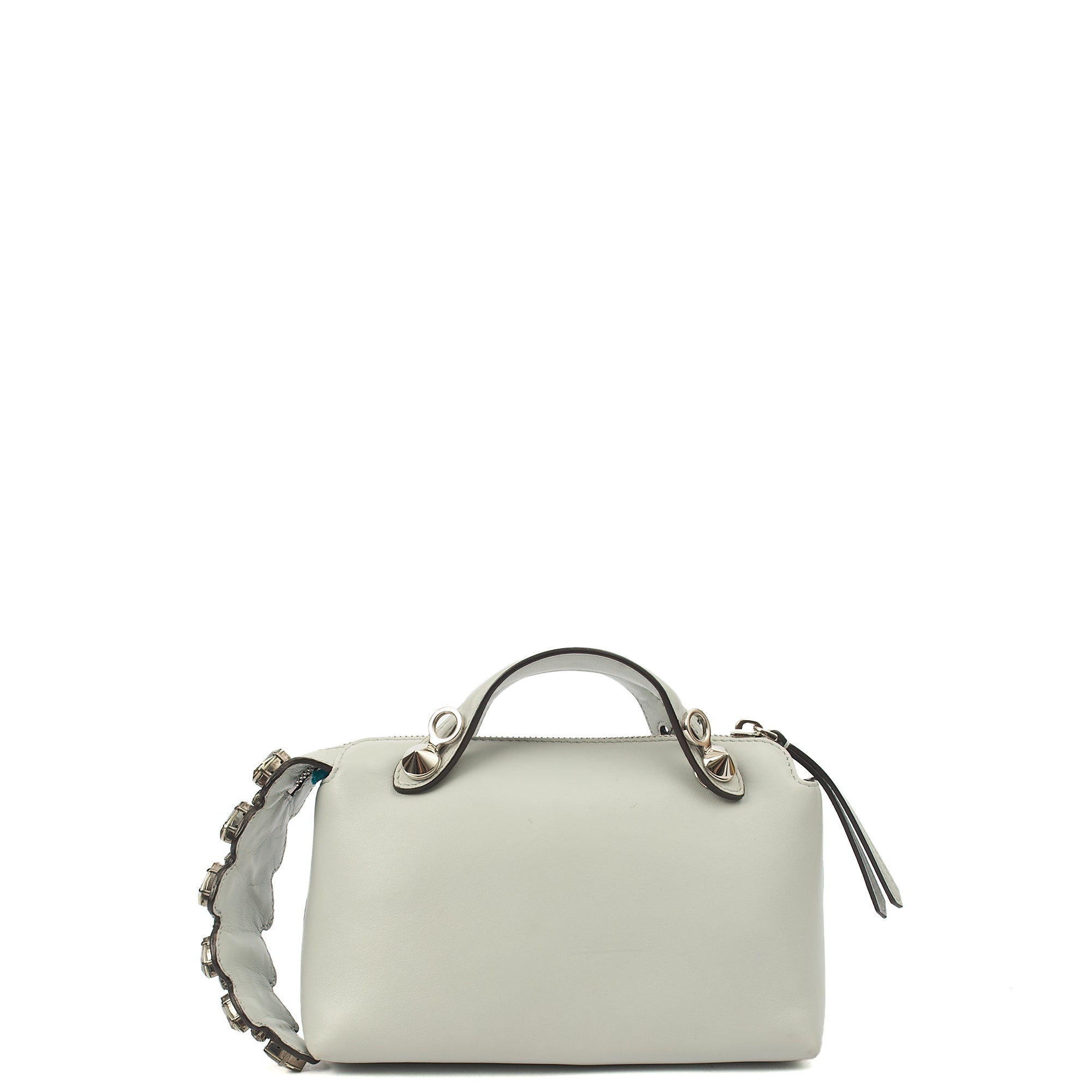 Fendi Cross Body By The Way - Mini in Grey, Leather — Back View