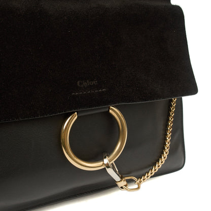 Chloe Shoulder Bag Faye - Medium in Black, Leather — Alternate View 12