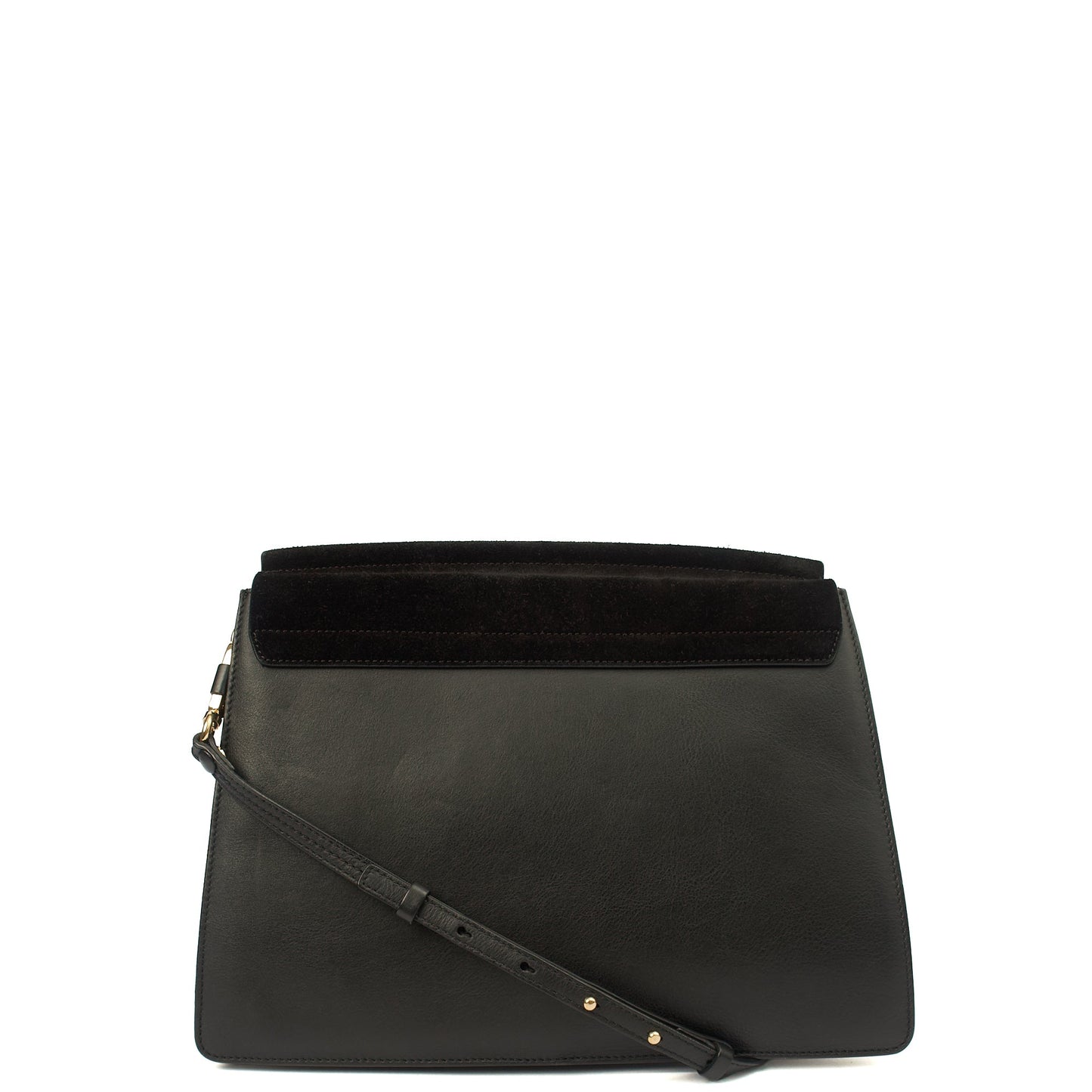 Chloe Shoulder Bag Faye - Medium in Black, Leather — Back View