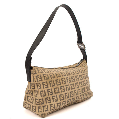 Fendi Shoulder Bag Vintage Zucca Shoulder Bag in Zucca FF, Canvas — Top View