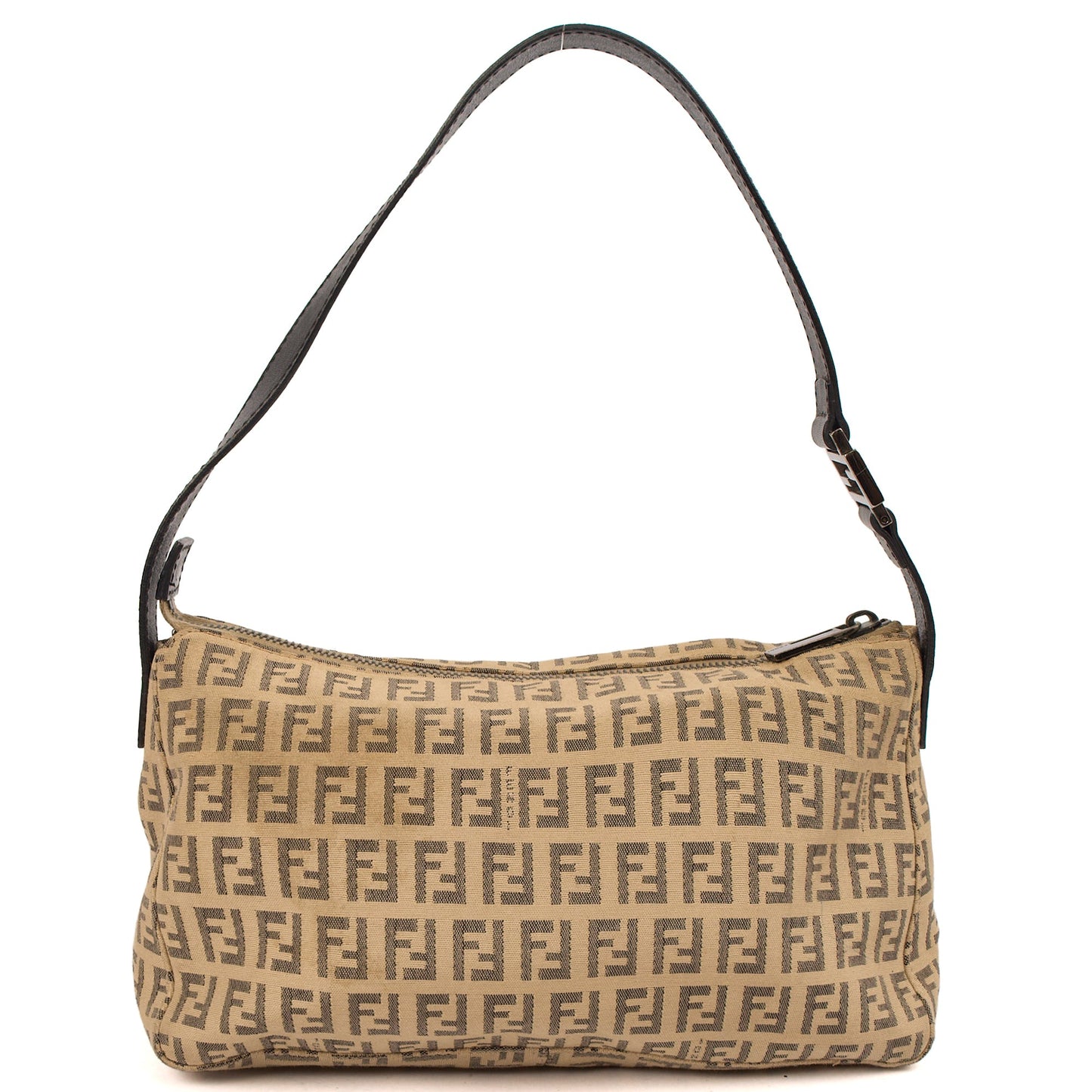 Fendi Shoulder Bag Vintage Zucca Shoulder Bag in Zucca FF, Canvas — Detail View