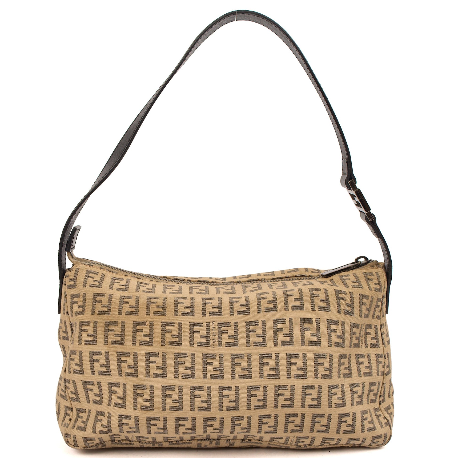 Fendi Shoulder Bag Vintage Zucca Shoulder Bag in Zucca FF, Canvas — Detail View