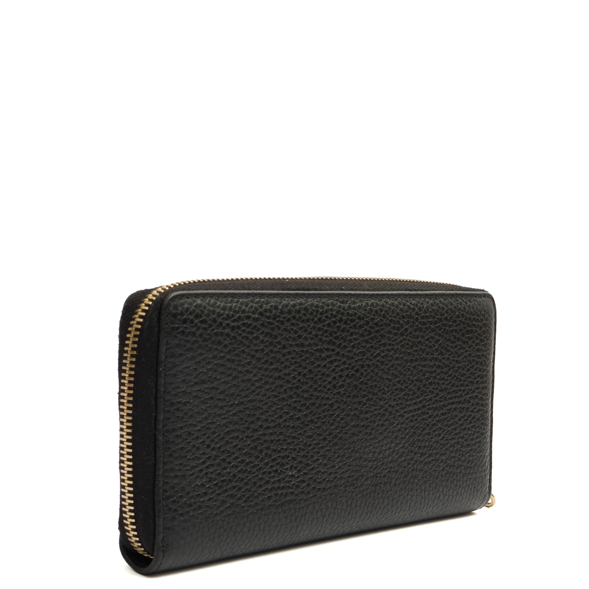 Gucci Wallet Soho Continental Wallet in Black, Leather — Side View