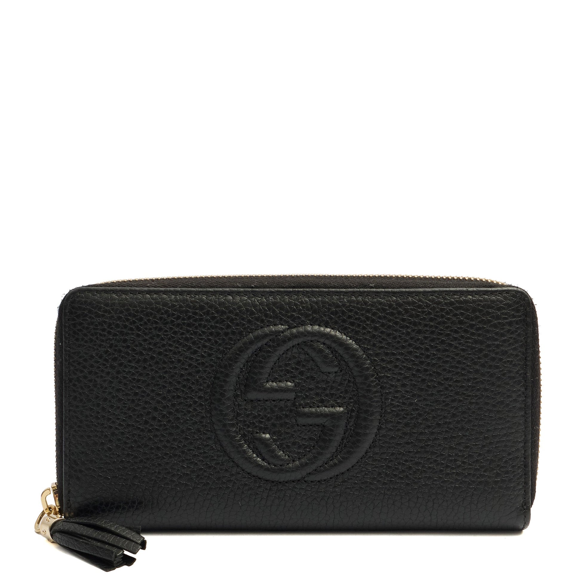 Gucci Wallet Soho Continental Wallet in Black, Leather — Front View
