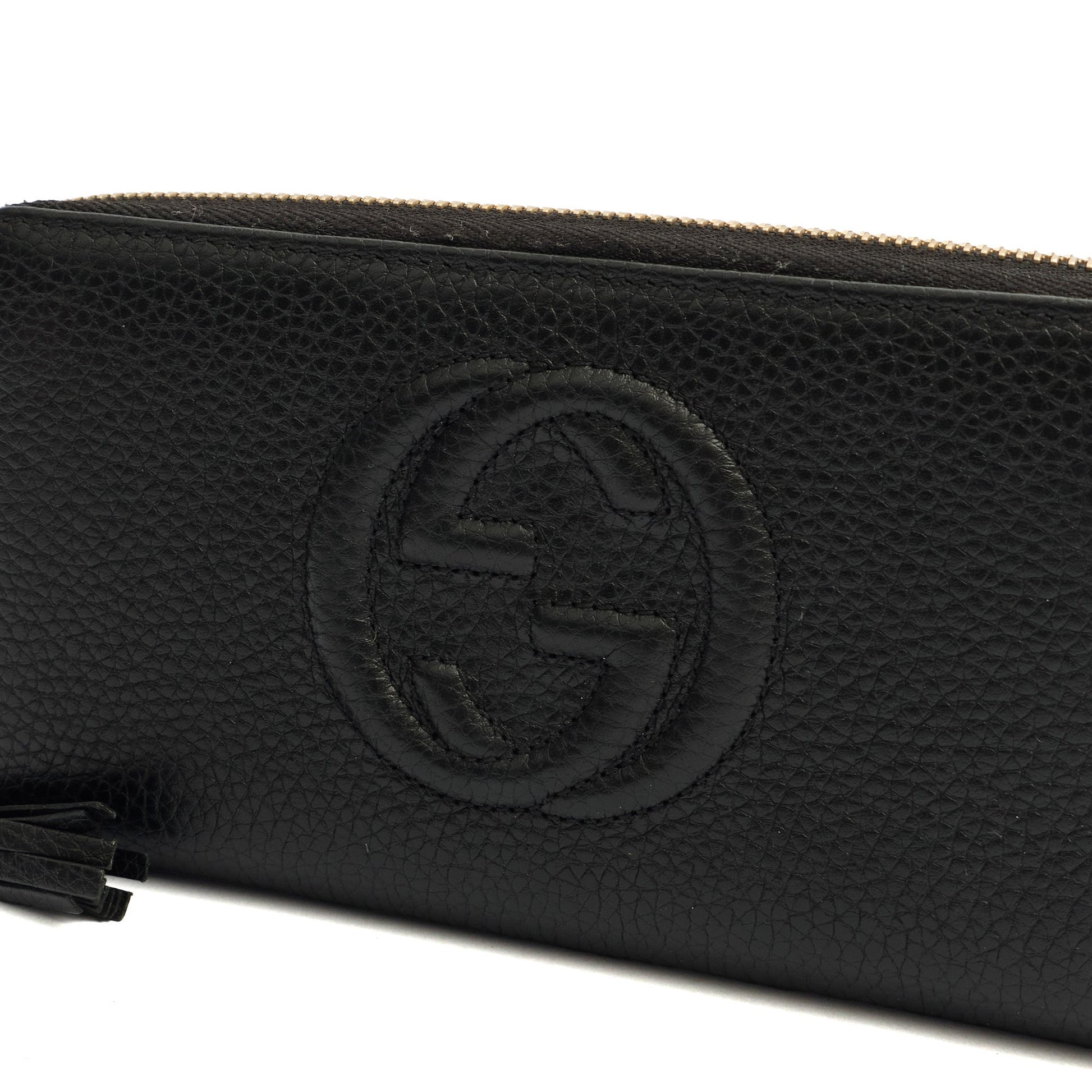 Gucci Wallet Soho Continental Wallet in Black, Leather — Detail View