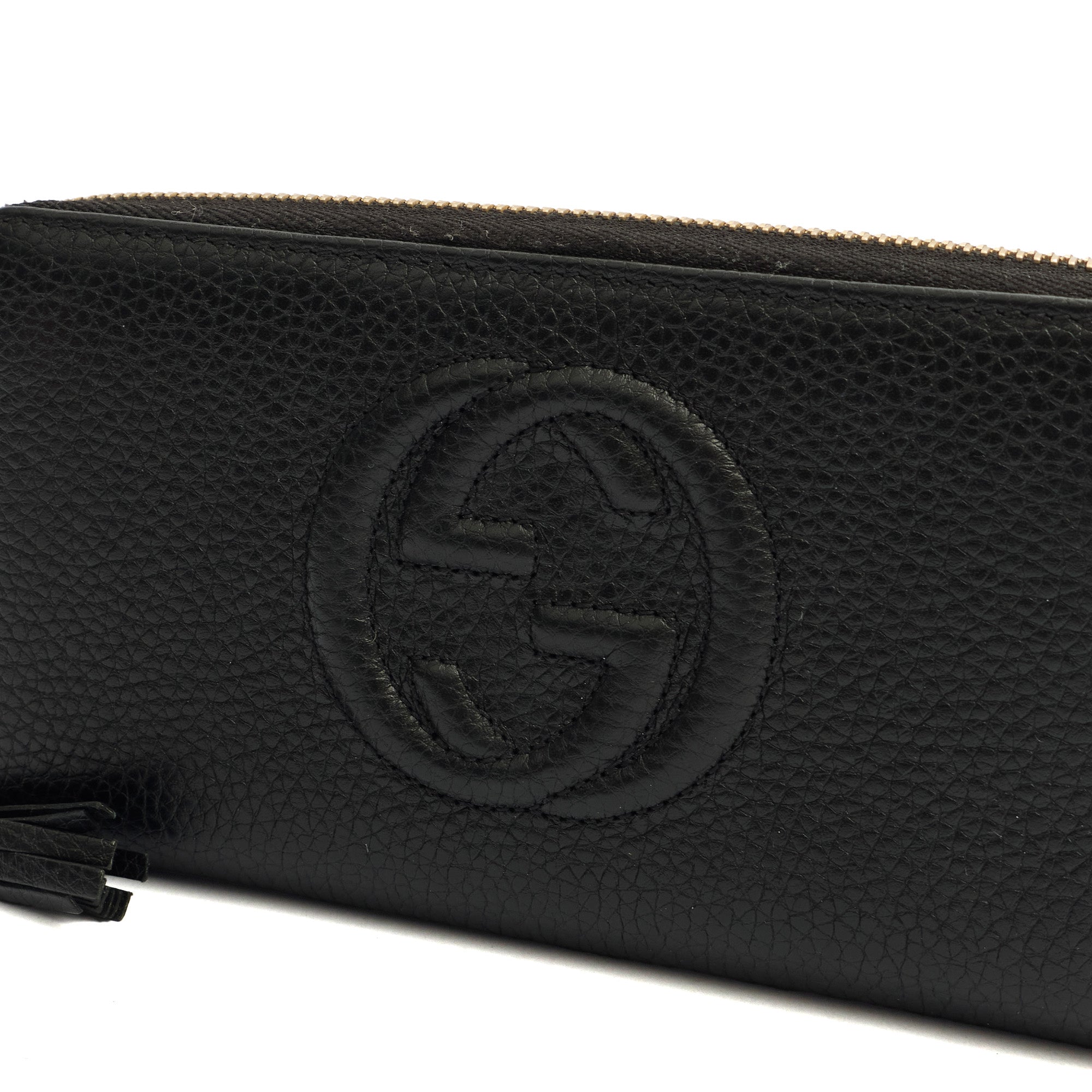 Gucci Wallet Soho Continental Wallet in Black, Leather — Detail View
