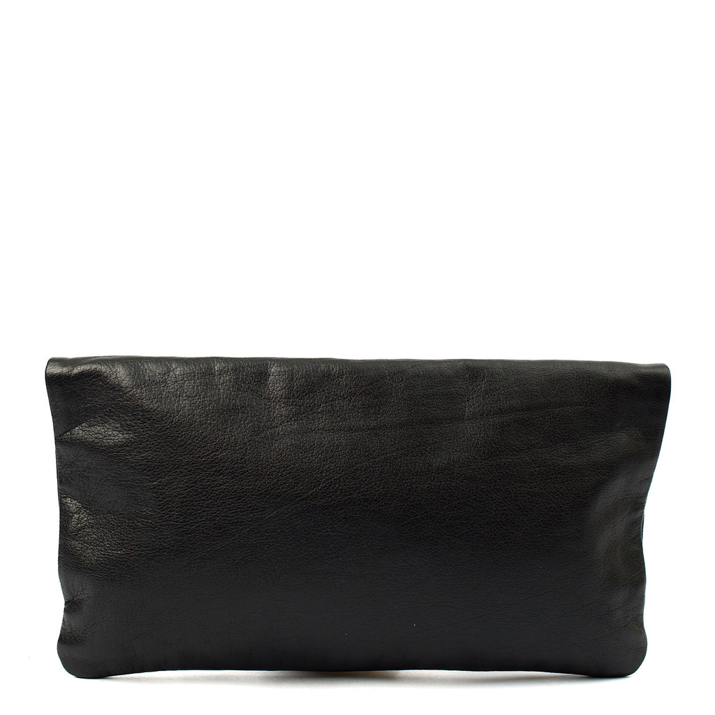 Mulberry Clutch Postman's Lock Clutch in Black, Calfskin Leather — Top View