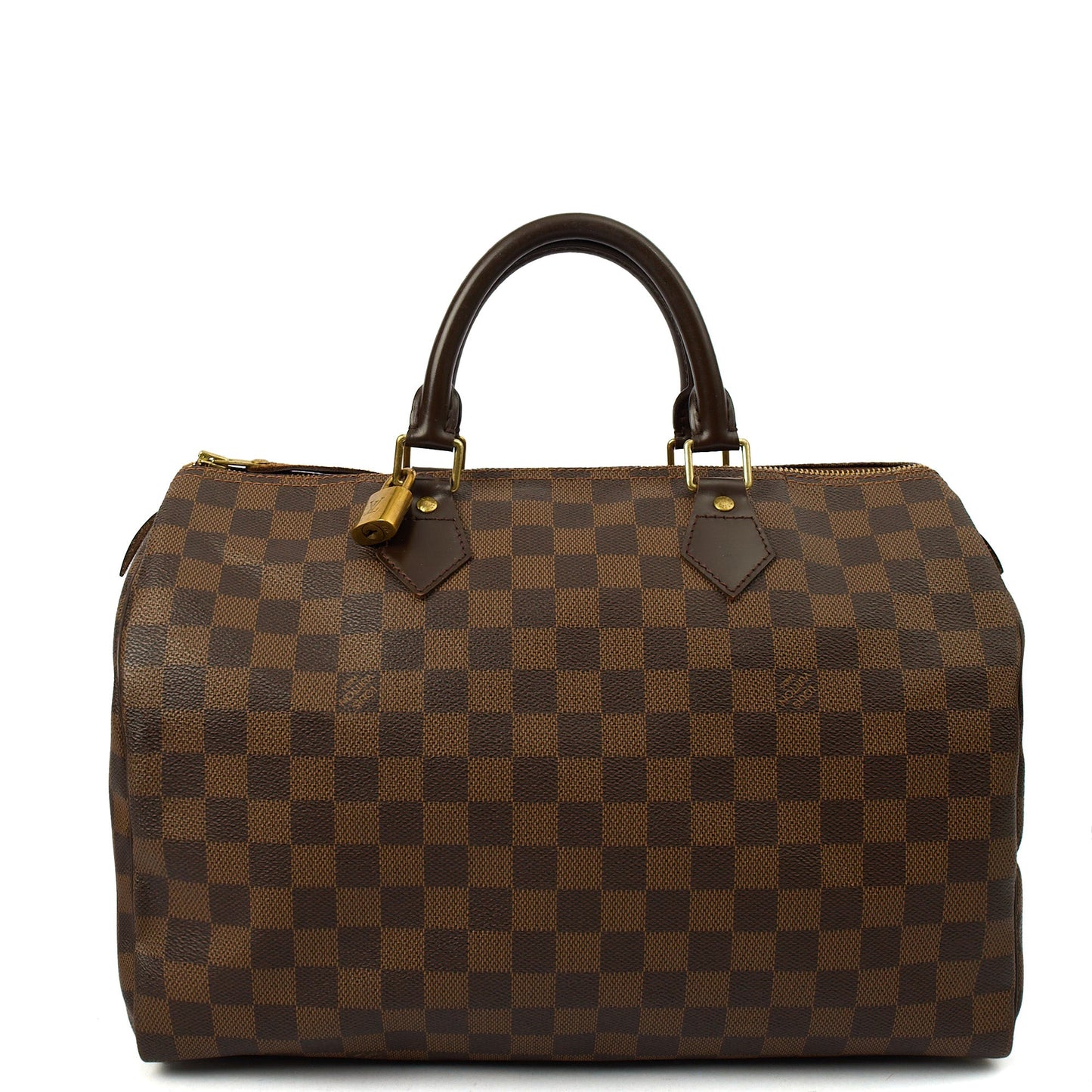 Louis Vuitton Speedy 35 in Damier, Canvas — Front View