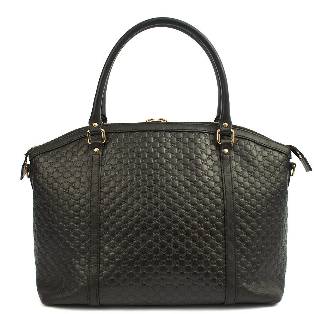 Gucci Cross Body Guccisima Tote in Black, Guccissima — Top View