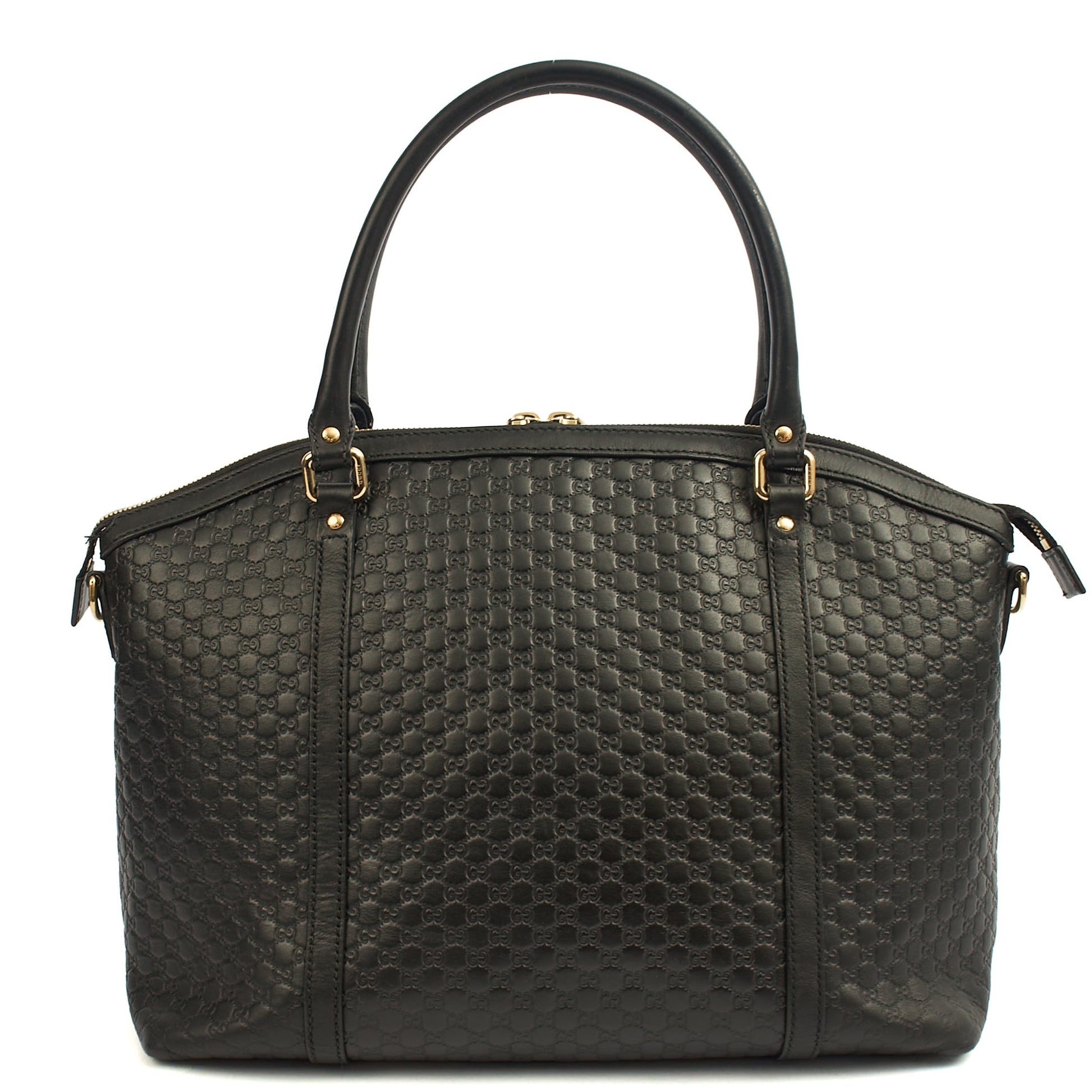 Gucci Cross Body Guccisima Tote in Black, Guccissima — Top View