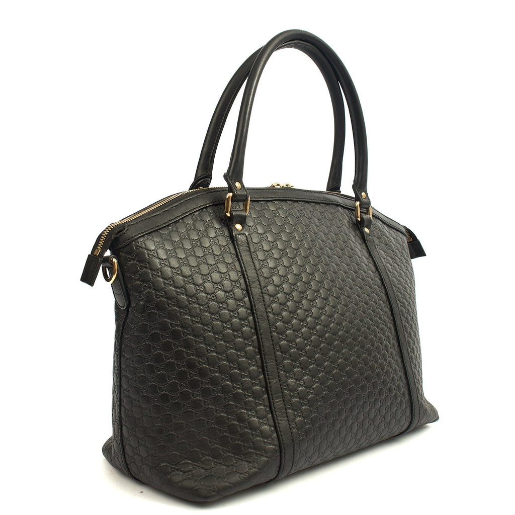 Gucci Cross Body Guccisima Tote in Black, Guccissima — Back View