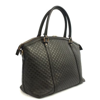Gucci Cross Body Guccisima Tote in Black, Guccissima — Back View