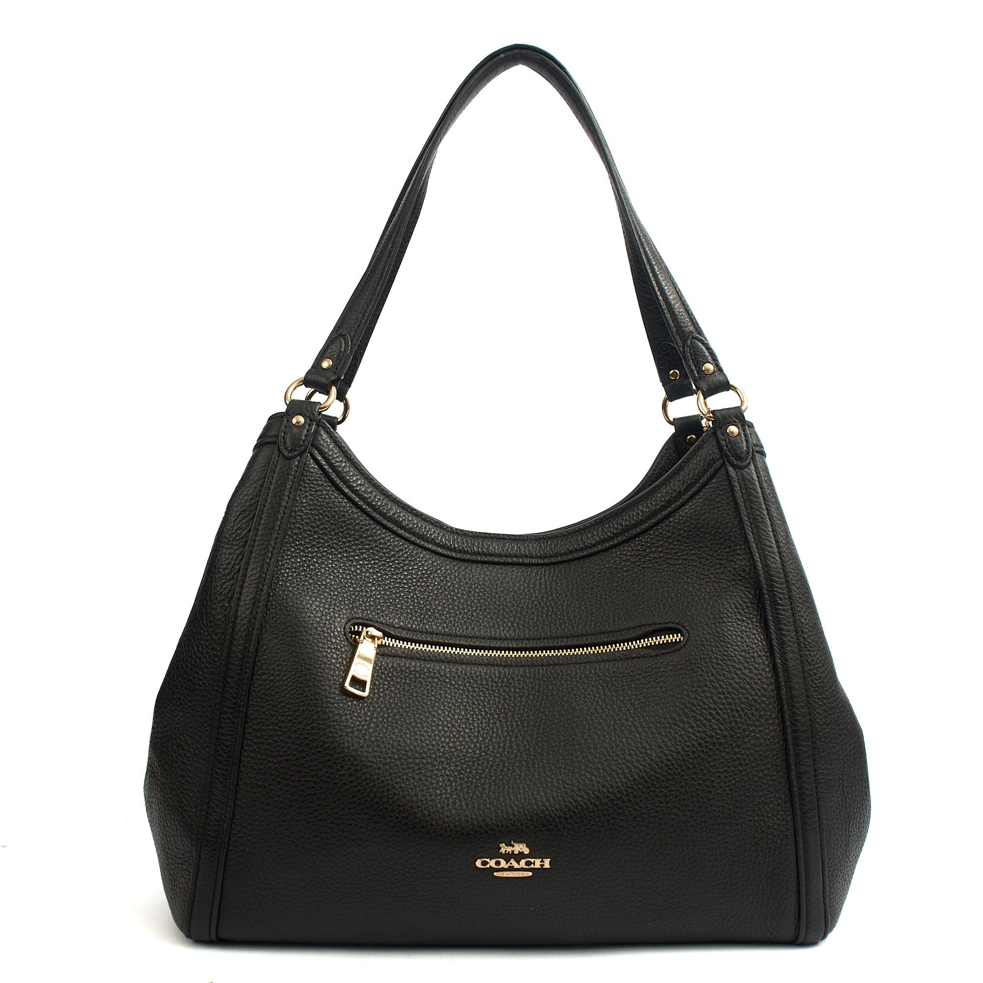 Coach Tote Kristy in Black, Leather — Front View
