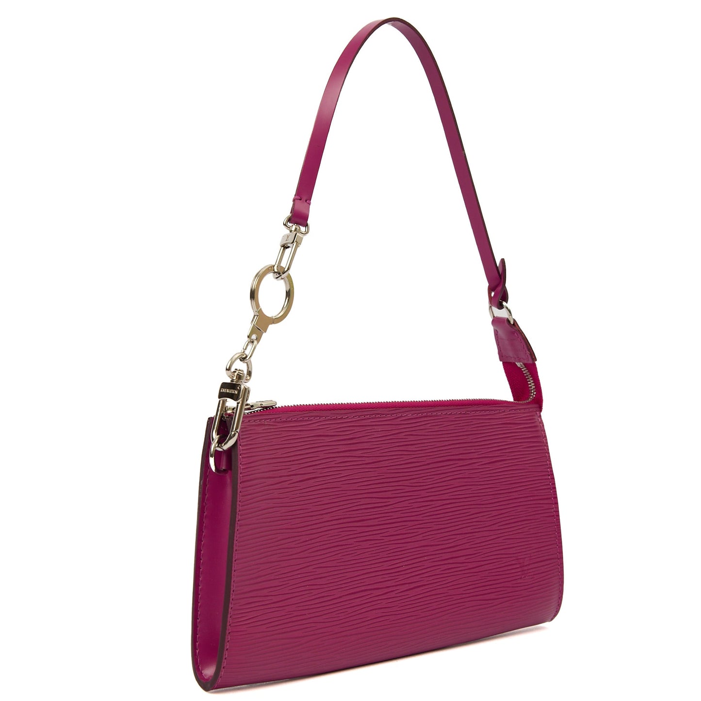 Louis Vuitton Shoulder Bag Pochette in Purple, Epi Leather — Back View