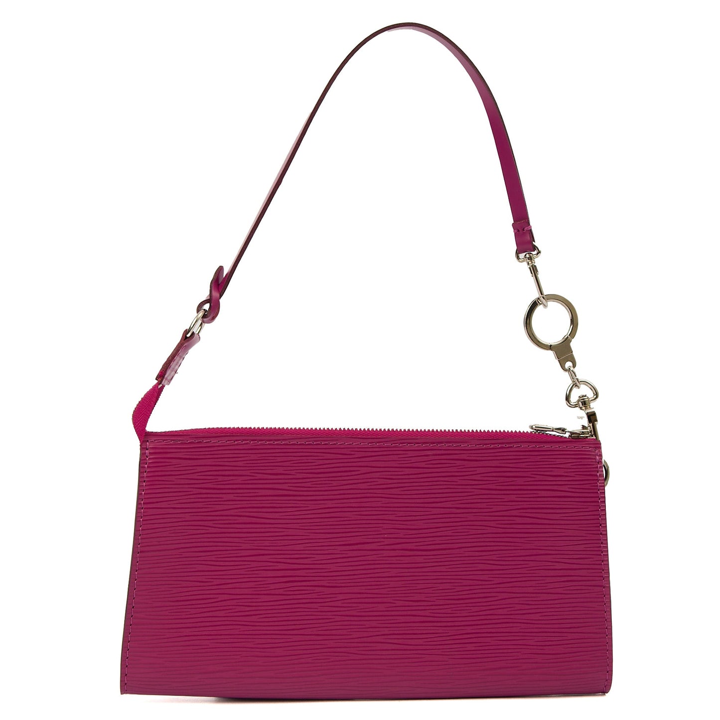 Louis Vuitton Shoulder Bag Pochette in Purple, Epi Leather — Front View