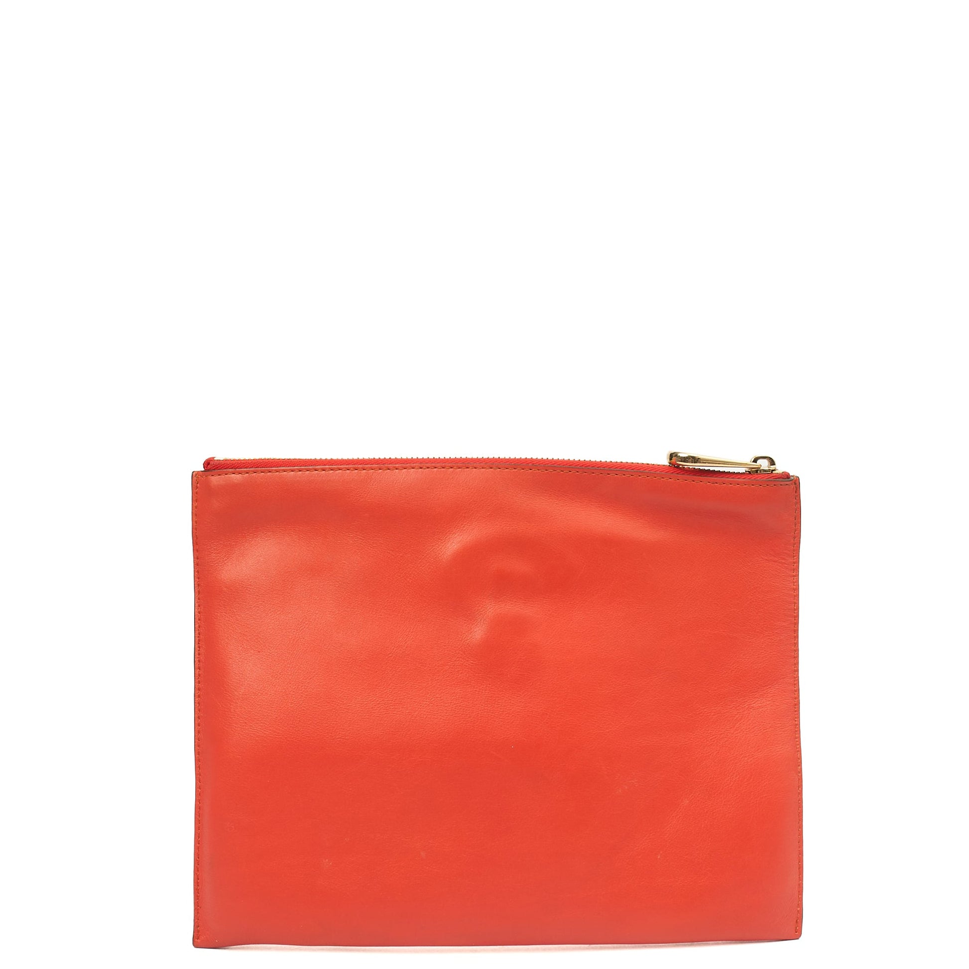 Mulberry Clutch Alexa Clutch in Red, Leather — Back View