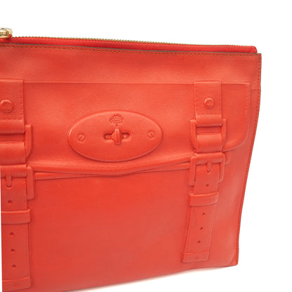 Mulberry Clutch Alexa Clutch in Red, Leather — Lifestyle View