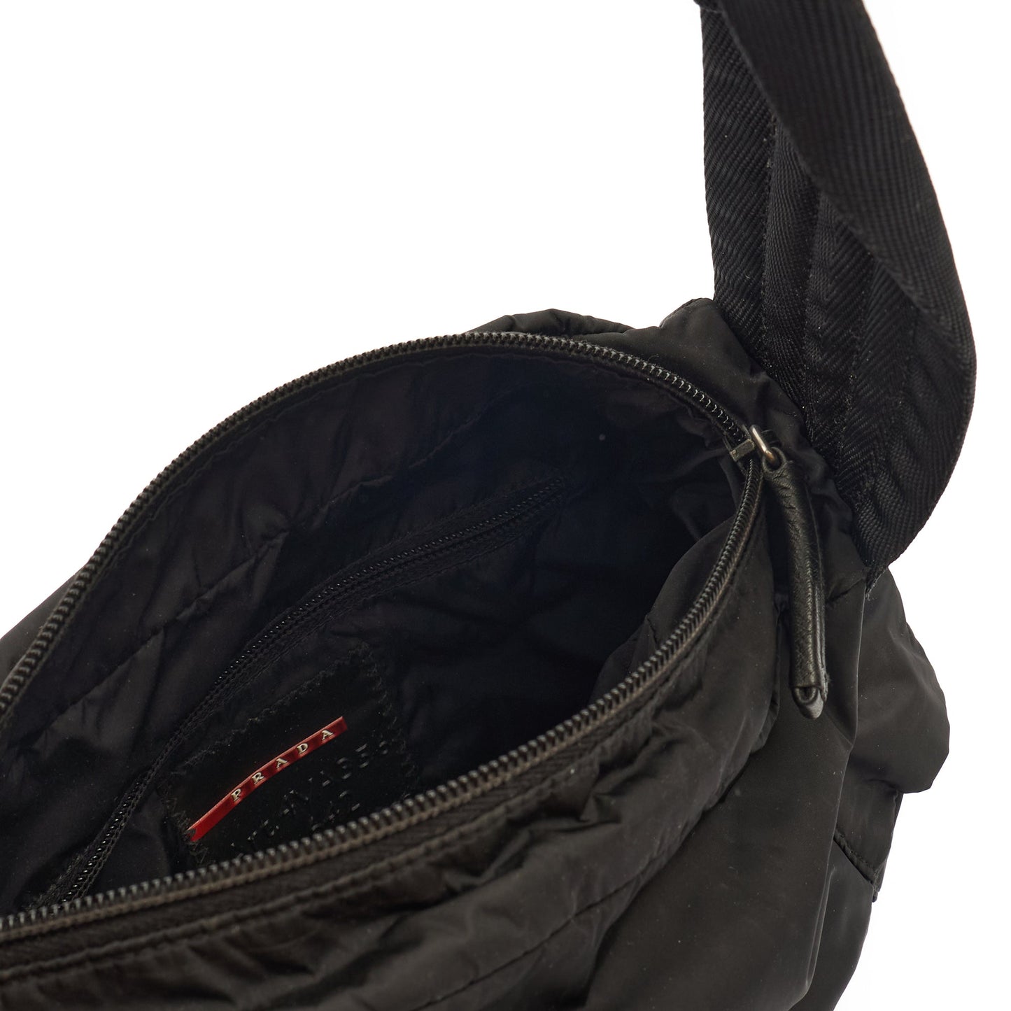 Prada Shoulder Bag Nylon Shoulder Bag in Black, Nylon — Alternate View 18