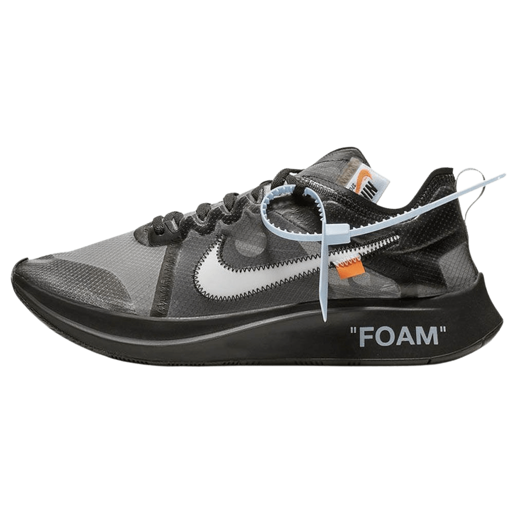 Off-White x Nike Zoom Fly SP Black — UK 3 | EU 35.5 | US 3.5 — Front View