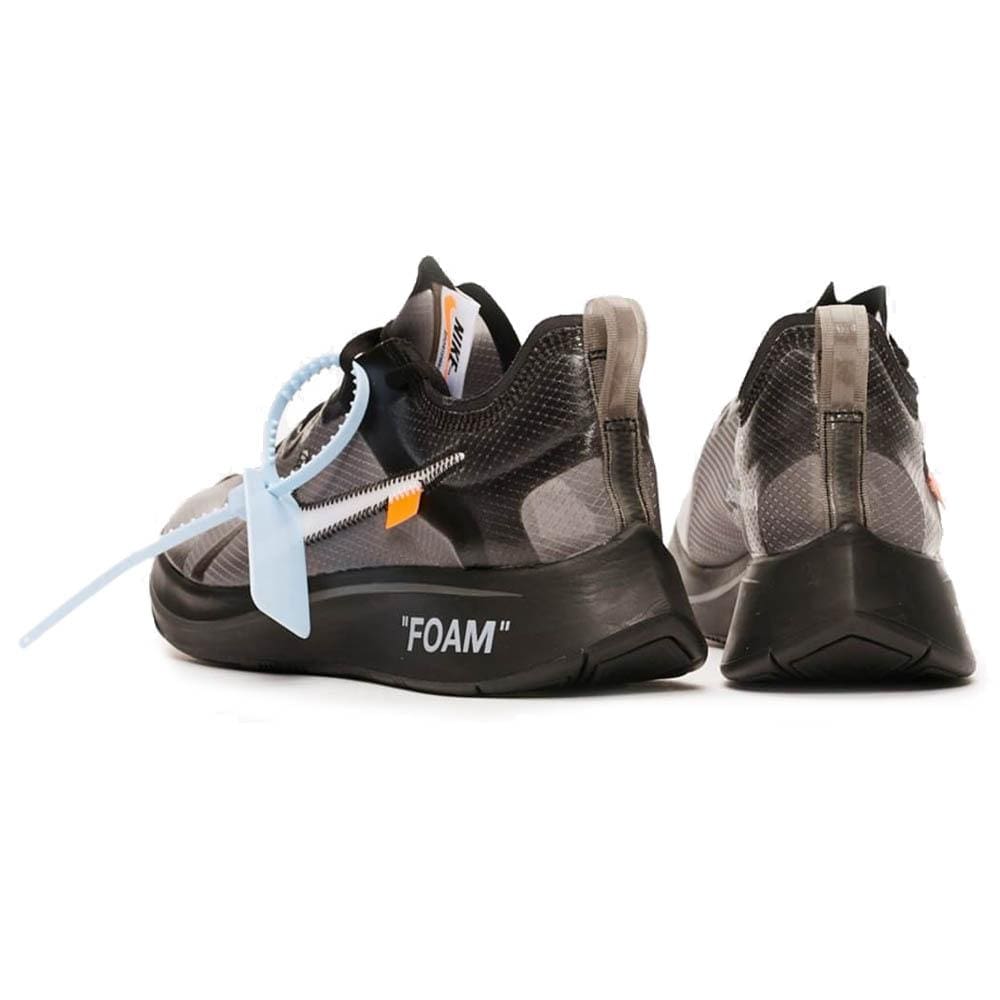 Off-White x Nike Zoom Fly SP Black — UK 3 | EU 35.5 | US 3.5 — Back View