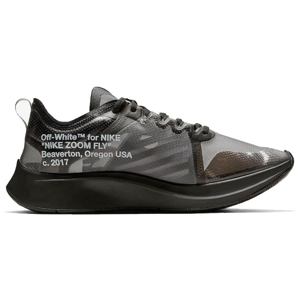 Off-White x Nike Zoom Fly SP Black — UK 3 | EU 35.5 | US 3.5 — Top View