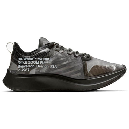 Off-White x Nike Zoom Fly SP Black — UK 3 | EU 35.5 | US 3.5 — Top View