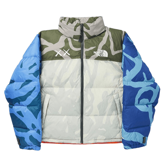 The North Face x KAWS Retro 1996 Nuptse Jacket 'Moonlight Ivory Nuptse Print' — XXS — Front View