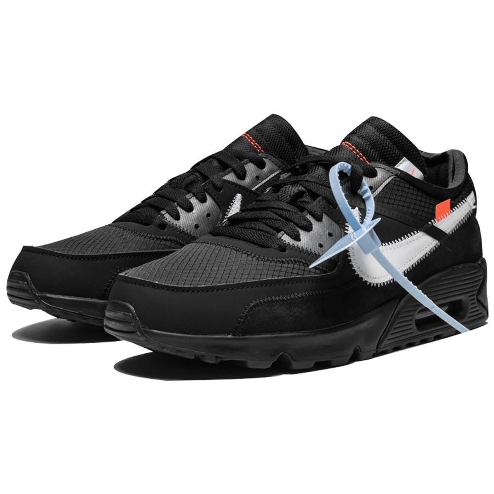Off-White x Nike Air Max 90 Black — UK 3 | EU 35.5 | US 3.5 — Back View