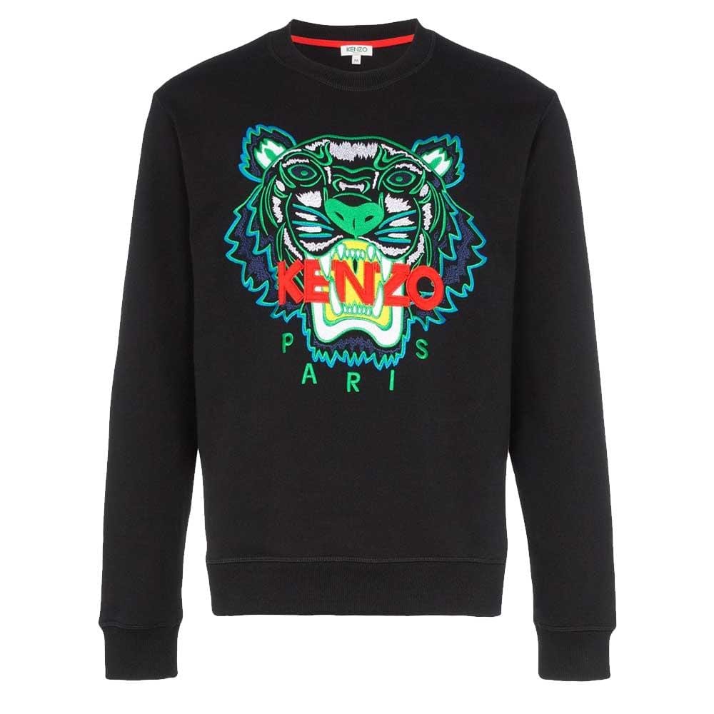 Kenzo Tiger Applique Sweatshirt Black — XXS — Front View