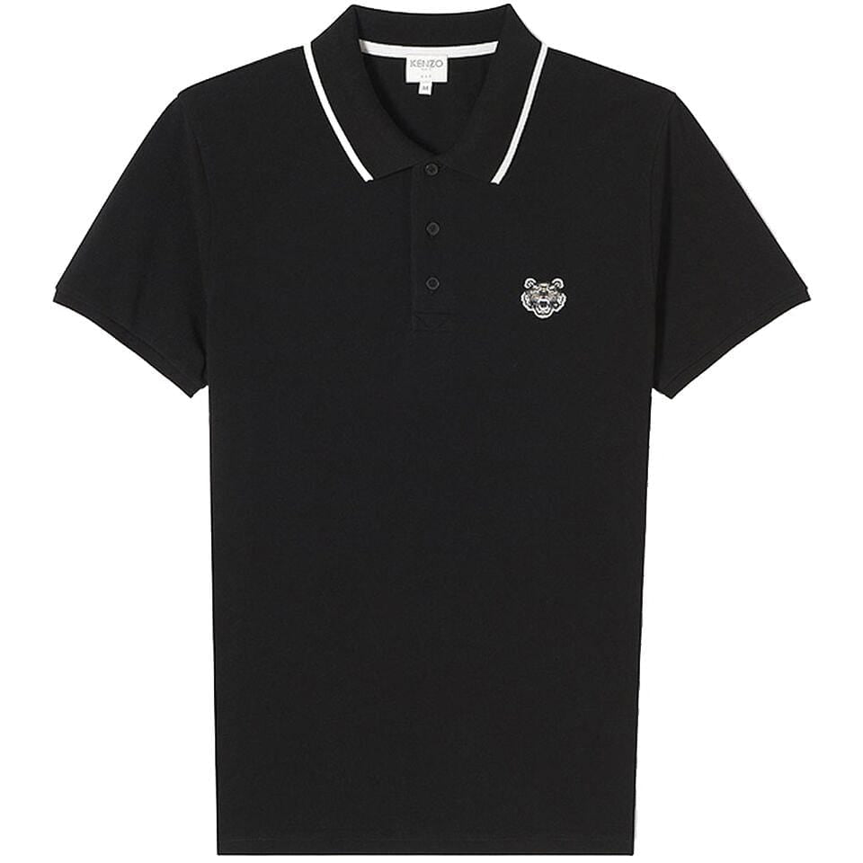 Kenzo Slim Fit Tiger Polo Shirt "Black" — XXS — Front View