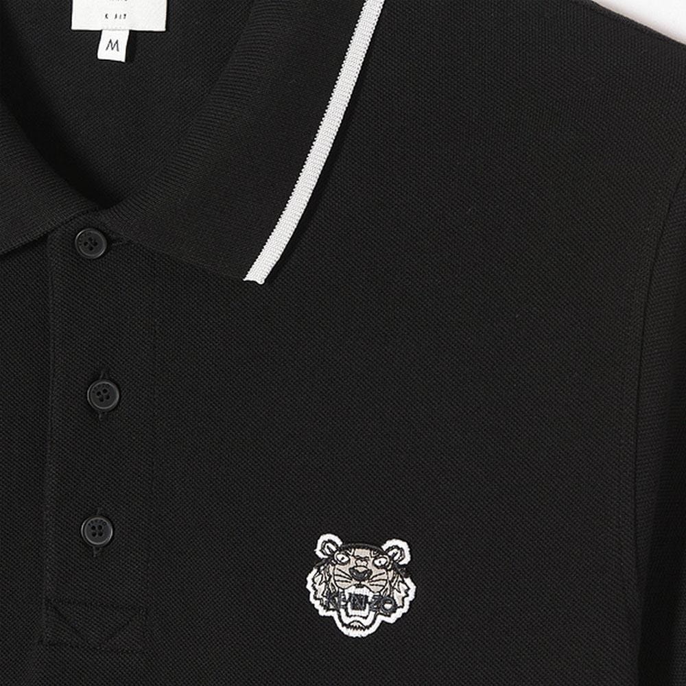 Kenzo Slim Fit Tiger Polo Shirt "Black" — XXS — Detail View