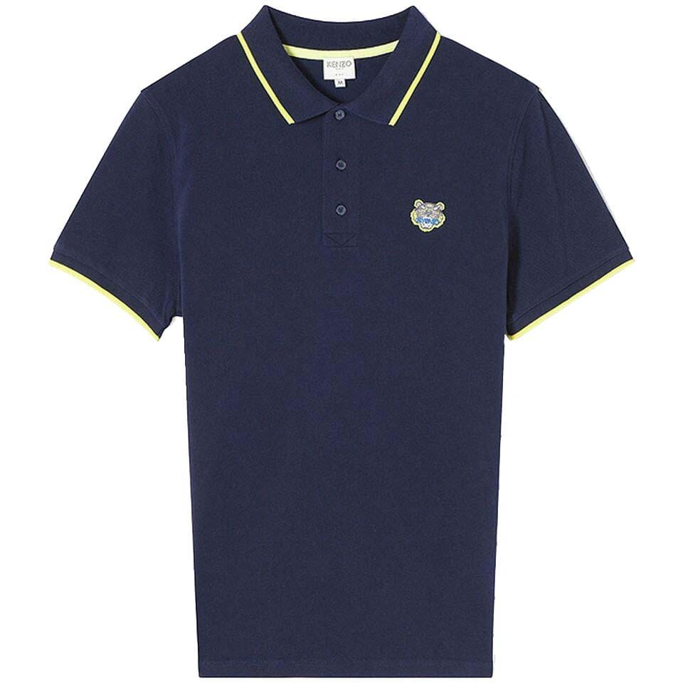 Kenzo Slim Fit Tiger Polo Shirt "Ink" — XXS — Front View