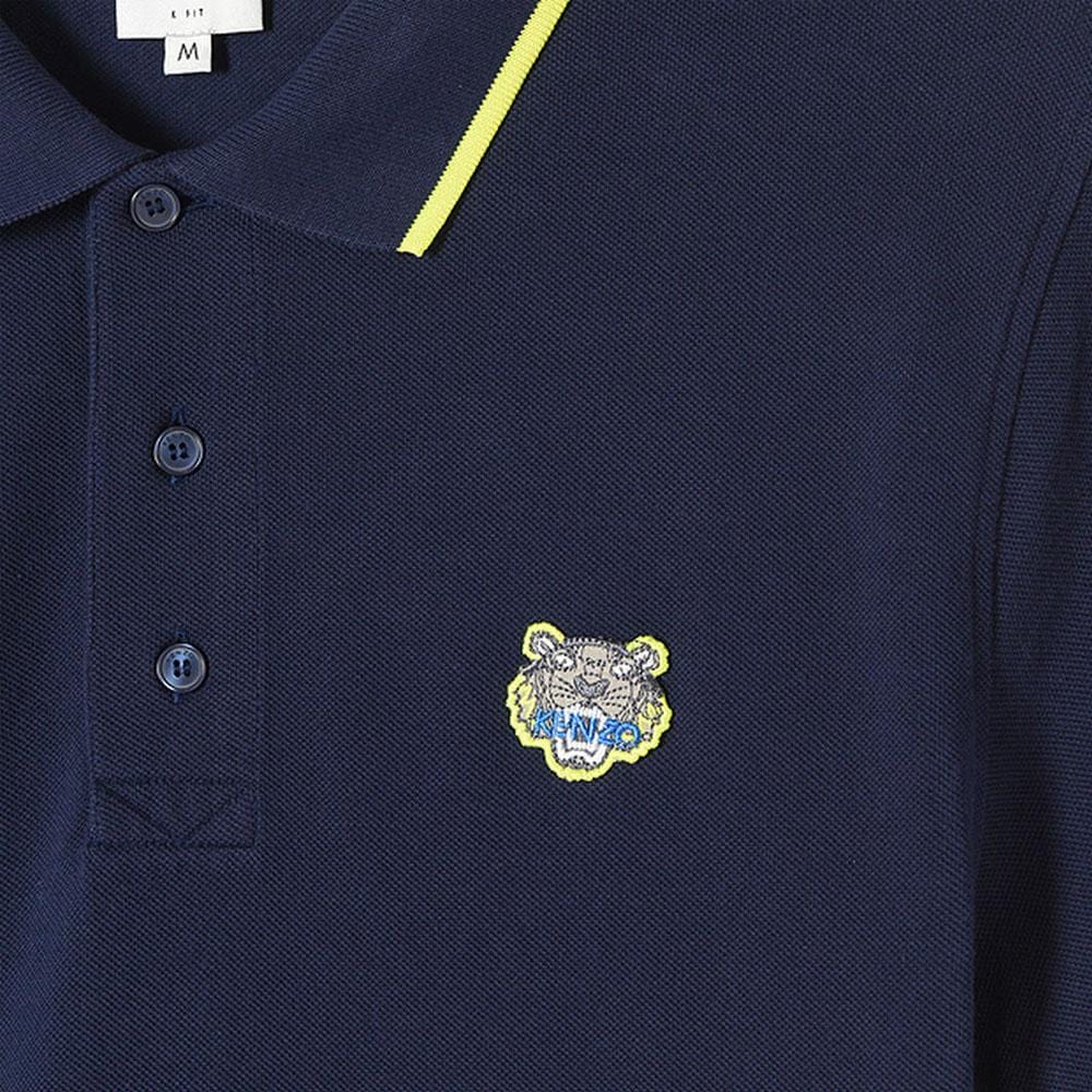 Kenzo Slim Fit Tiger Polo Shirt "Ink" — XXS — Side View