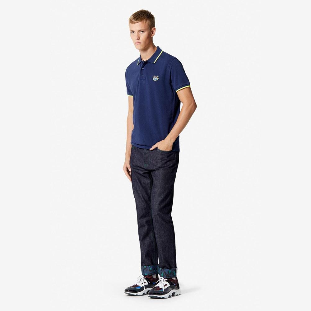 Kenzo Slim Fit Tiger Polo Shirt "Ink" — XXS — Detail View