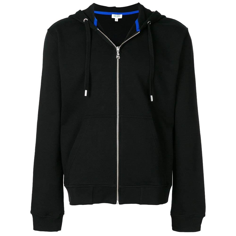 KENZO Tiger zipped hoodie Black — XXS — Front View