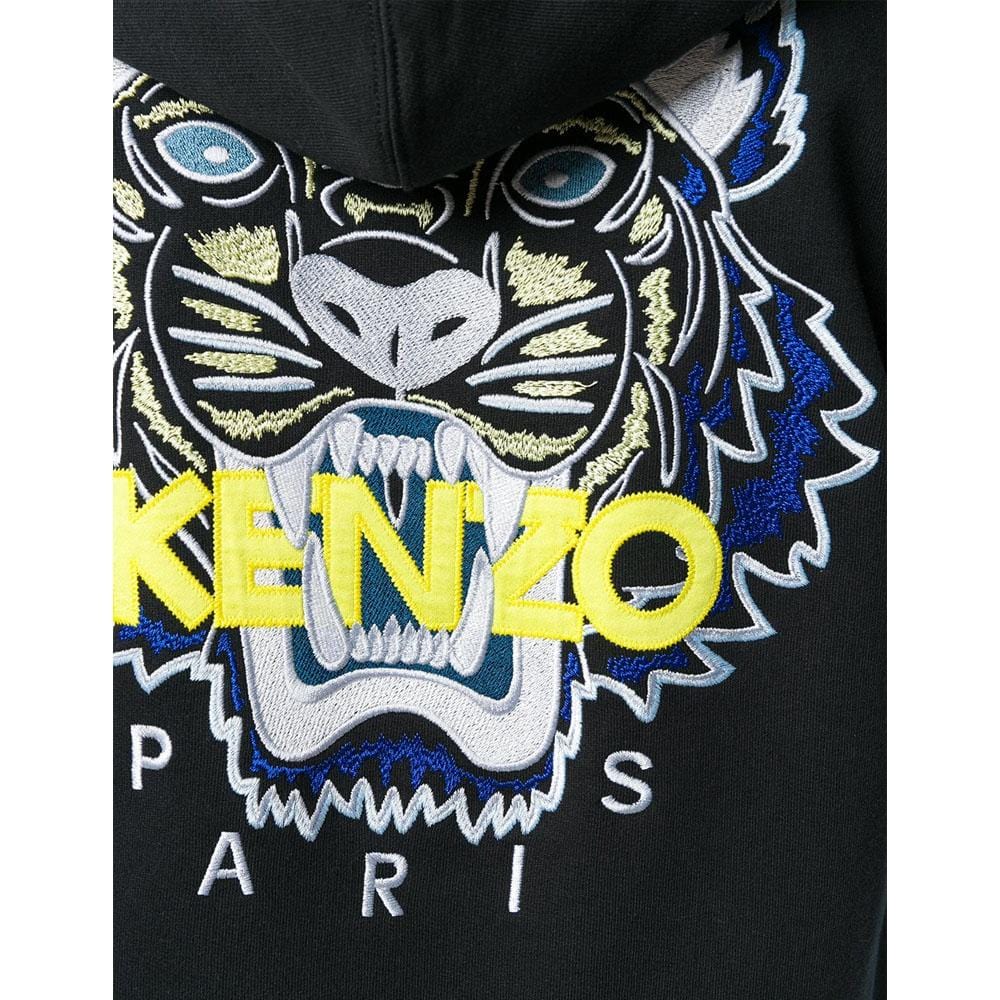 KENZO Tiger zipped hoodie Black — XXS — Detail View