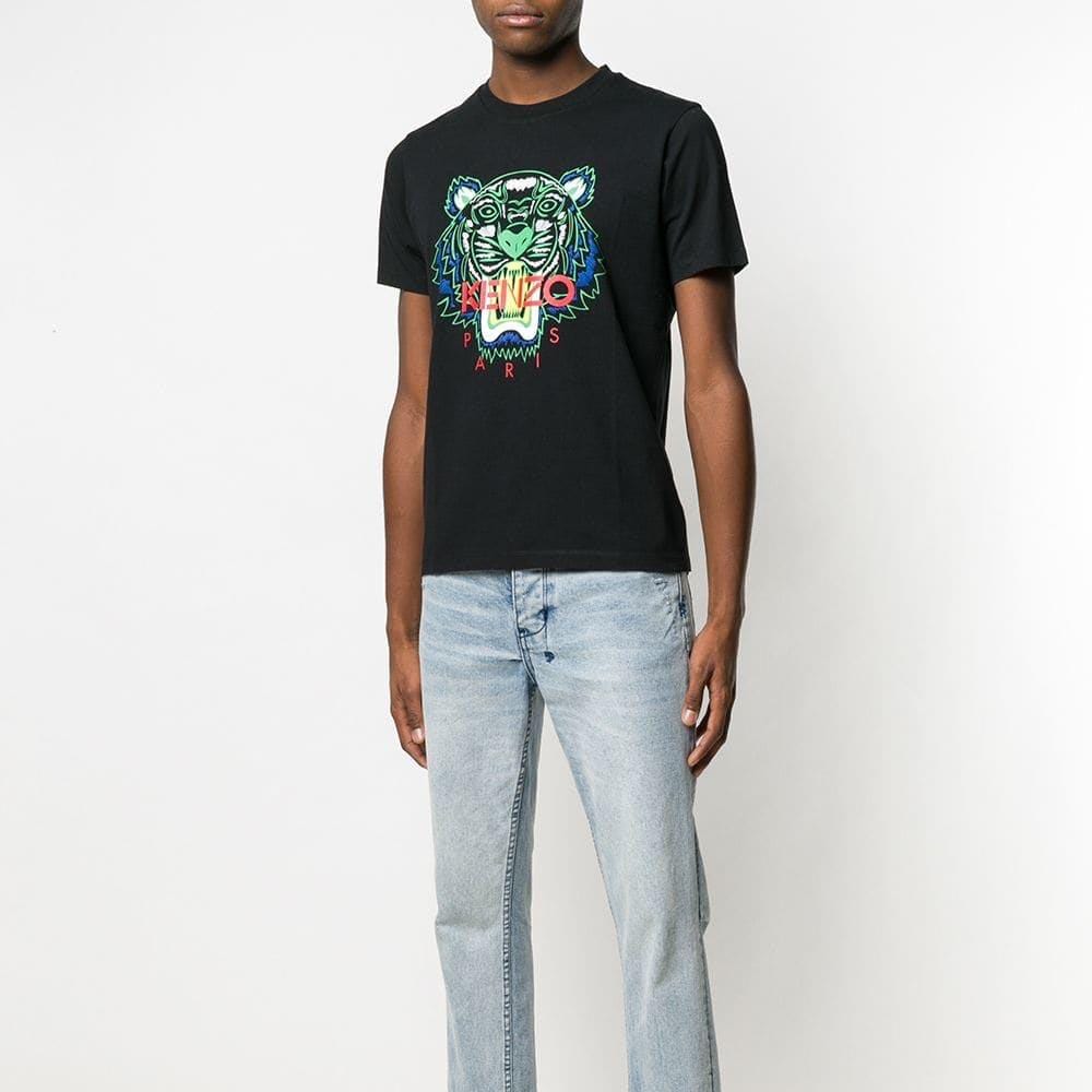 Kenzo Tiger Print T-Shirt Black — XXS — Back View