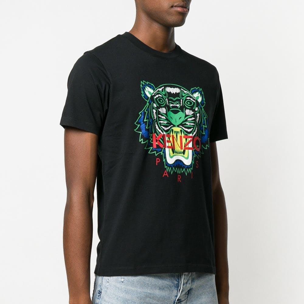 Kenzo Tiger Print T-Shirt Black — XXS — Top View