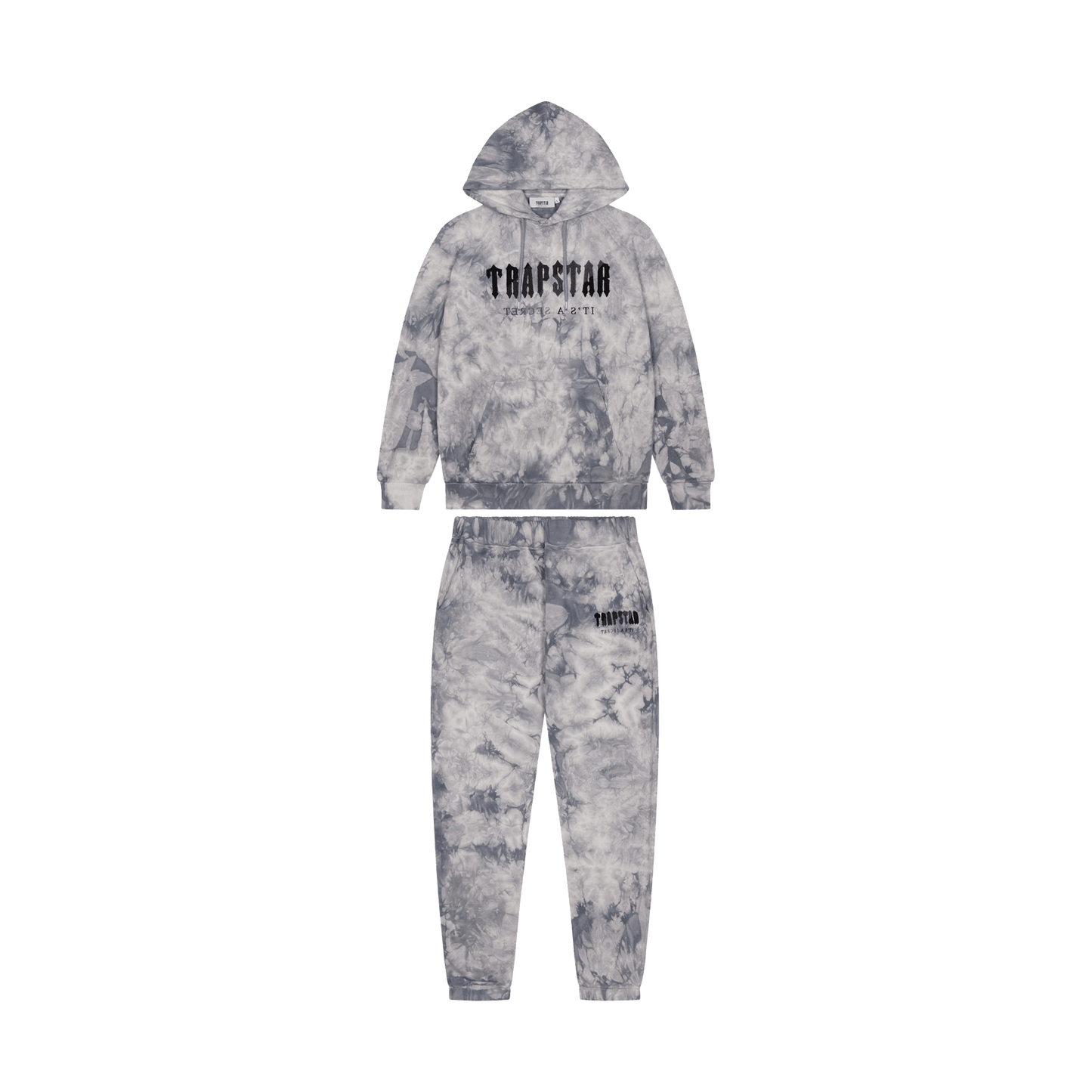 Trapstar Chenille Decoded Hoodie Tracksuit - Allover Tie Dye — XXS — Front View