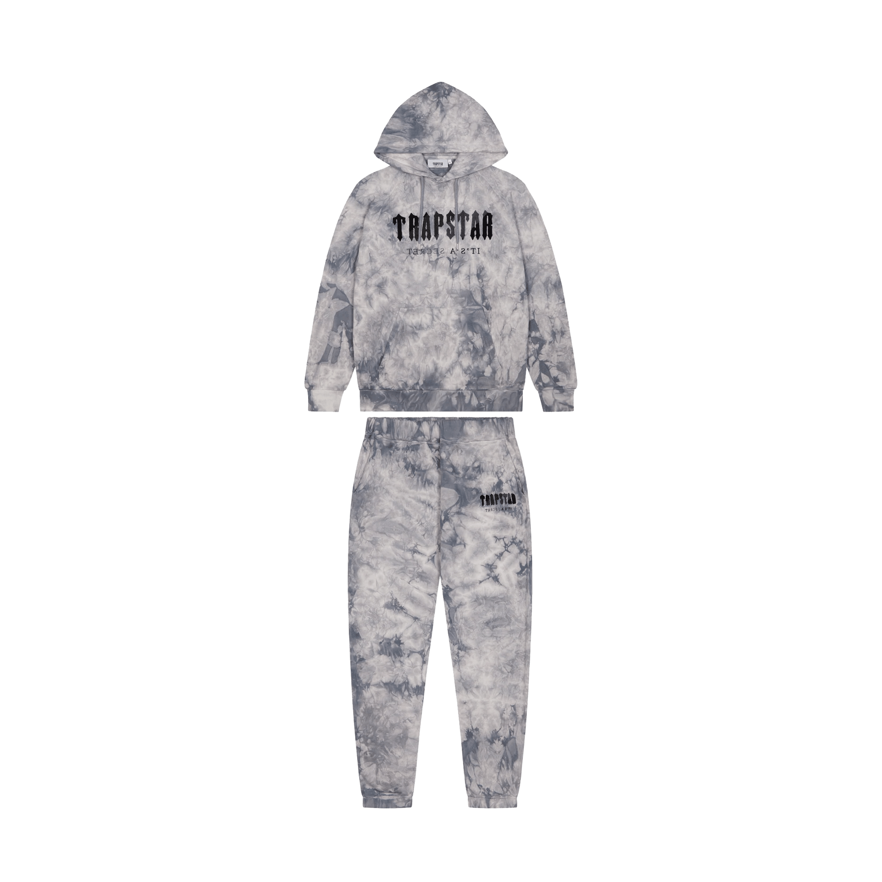 Trapstar Chenille Decoded Hoodie Tracksuit - Allover Tie Dye — XXS — Front View