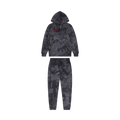 Trapstar Chenille Decoded Hooded Tracksuit - Allover Tie Dye Red — XXS — Front View