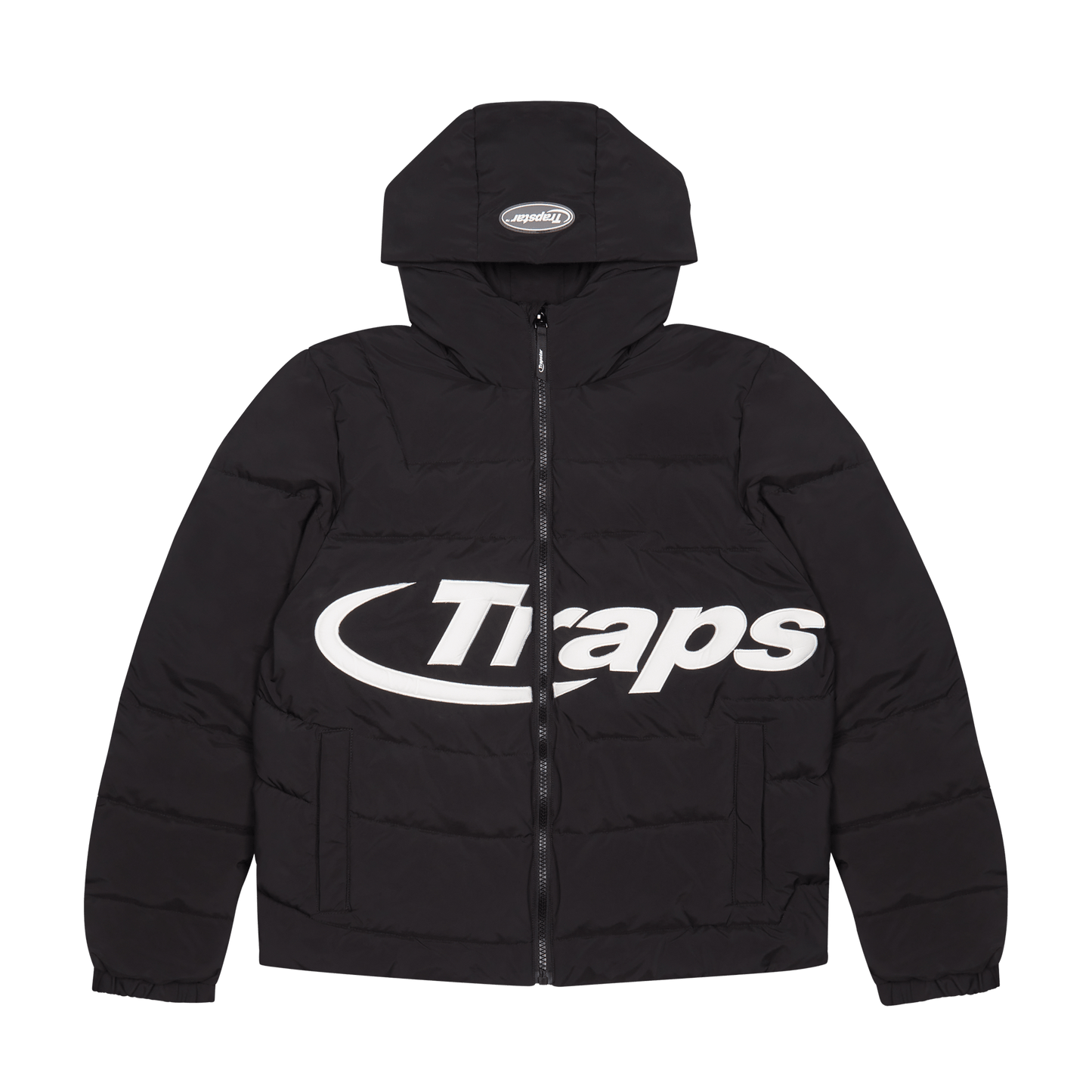 Trapstar Hyperdrive Hooded Puff Puffer - Black — XXS — Side View