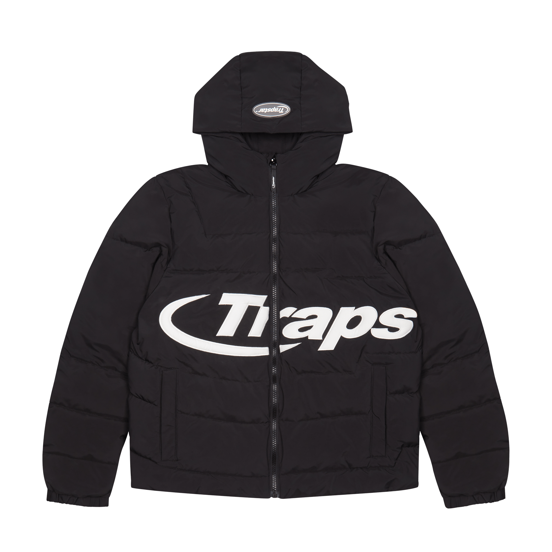 Trapstar Hyperdrive Hooded Puff Puffer - Black — XXS — Side View