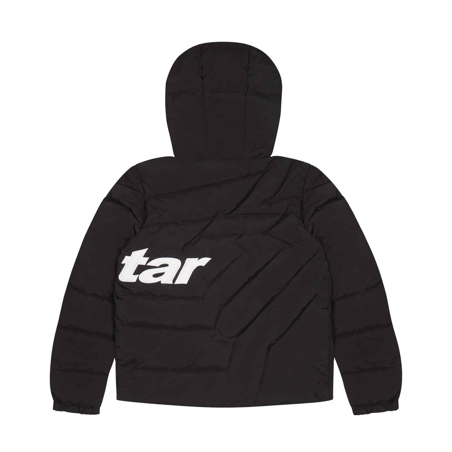 Trapstar Hyperdrive Hooded Puff Puffer - Black — XXS — Back View