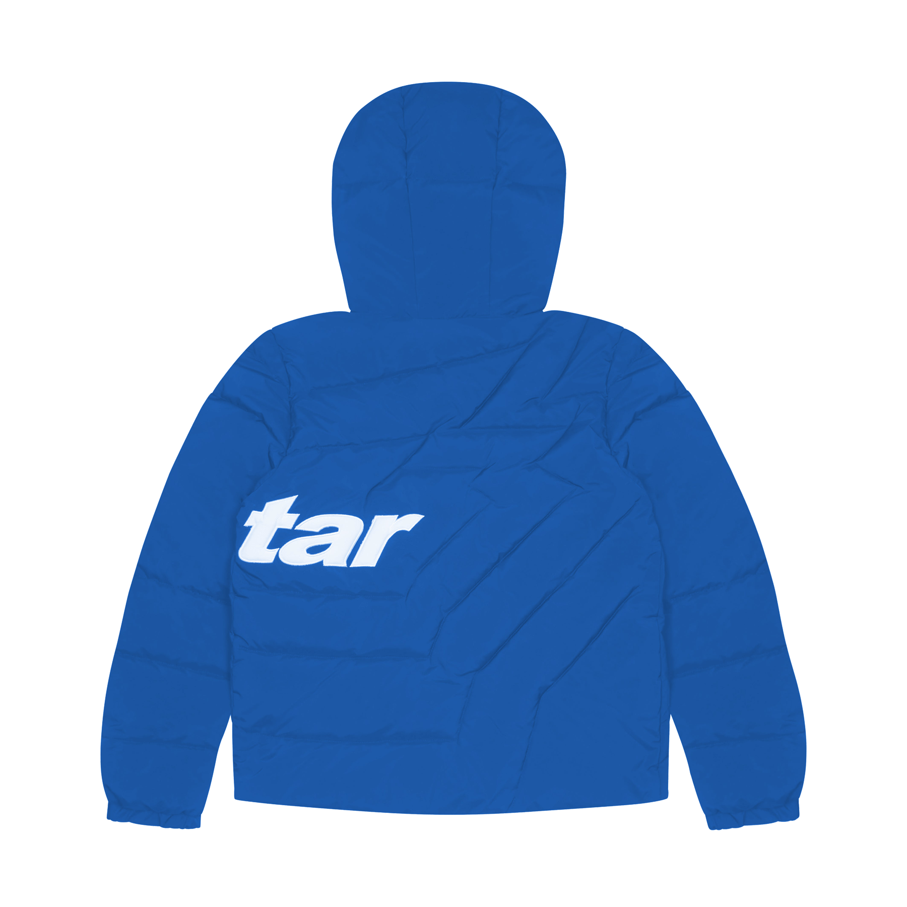 Trapstar Hyperdrive Hooded Puff Puffer - Blue/White — XXS — Side View