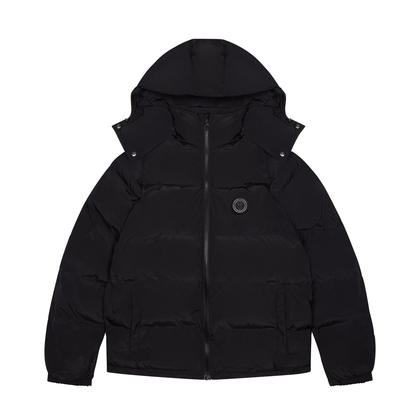 Trapstar Irongate Detachable Hooded Puffer Jacket - Blackout Edition — XXS — Front View