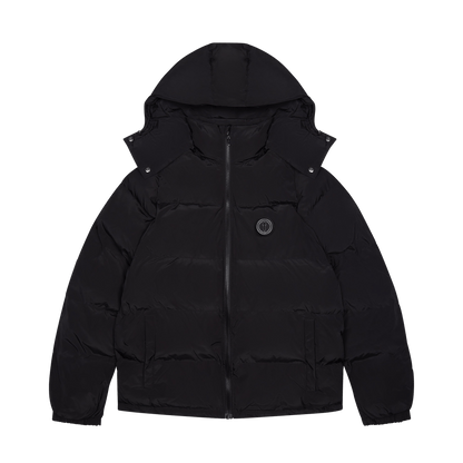 Trapstar Irongate Detachable Hooded Puffer Jacket - Blackout Edition — XXS — Front View