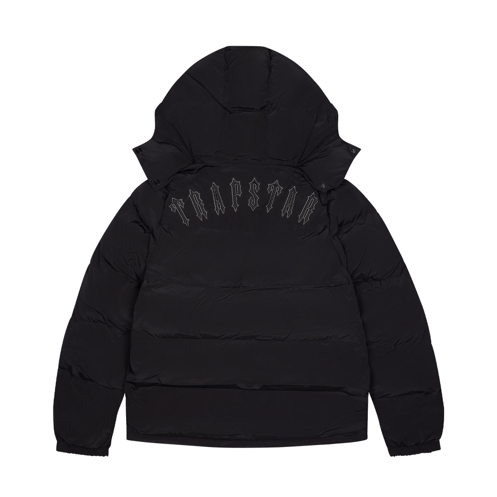 Trapstar Irongate Detachable Hooded Puffer Jacket - Blackout Edition — XXS — Side View